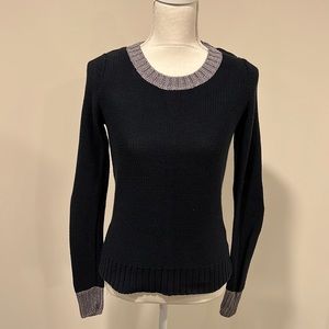 Banana Republic Navy Blue with Gray and Metallic Trim Size Small